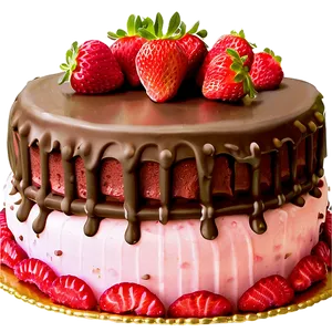 Chocolate Strawberry Cake Png Lbq49 PNG Image