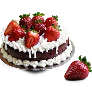 Chocolate Strawberry Cake Png Rwa PNG Image