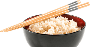 Better Tasting Brown Rice - Brown Rice With Chopsticks, HD Png Download PNG