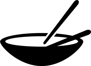 Bowl And Chopsticks Of Japan - Bowl With Chopsticks Vector, HD Png Download PNG