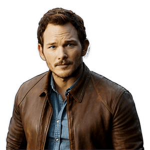 Chris Pratt Portrait PNG yaf30 PNG