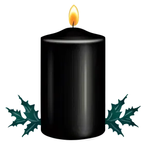 Christmas Candle Silhouette Png Bjm PNG Image