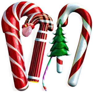 Christmas Candy Cane B PNG Image