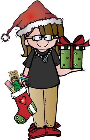 Christmas Cartoon Child Gift Stocking Illustration PNG image with transparent background