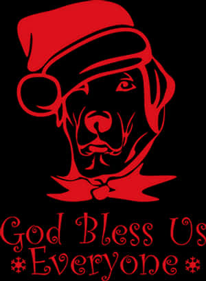 Christmas Dog Santa Hat Graphic PNG image with transparent background