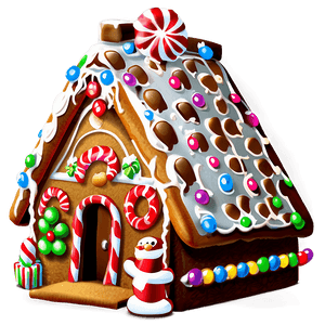Christmas Eve Gingerbread House PNG 06252024 PNG with transparent background