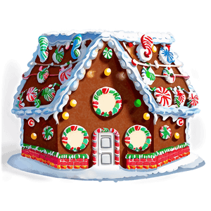 Christmas Eve Gingerbread House PNG psa PNG with transparent background