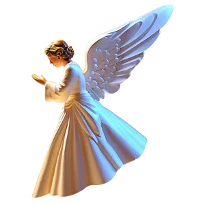 Christmas Eve Golden Angel Png Ssn64 PNG Image