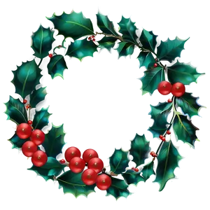 Christmas Eve Holly And Berries Png Oxp PNG Image