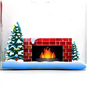 Christmas Fireplace Scene Png 98 PNG Image