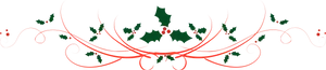 Christmas Holly Divider PNG Image