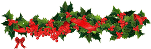 Christmas Day Garland Santa Claus Wreath Portable Network - Christmas Garland Png Transparent, Png Download PNG with transparent background