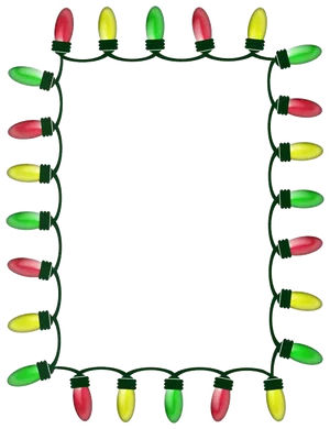 Christmas Lights Border Clipart PNG Image