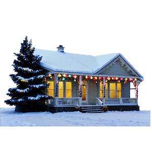 Christmas Lights on House PNG gop41 PNG image with transparent background