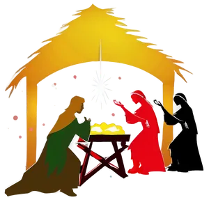 Christmas Nativity Silhouette Png Xwc PNG Image