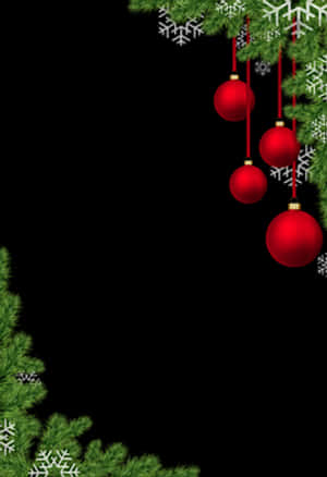 Christmas Ornamentsand Pine Decoration PNG with transparent background