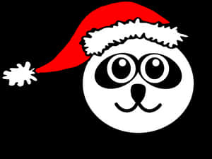 Christmas Panda Cartoon PNG image with transparent background