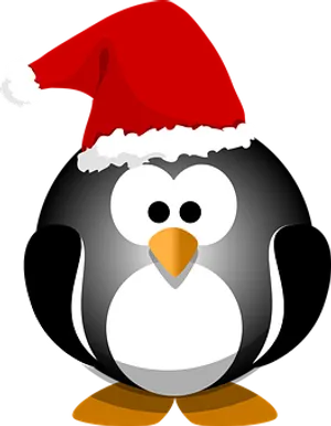 Christmas Penguin Cartoon PNG Image