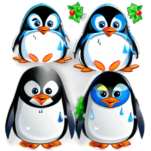Christmas Penguins PNG 06112024 PNG with transparent background