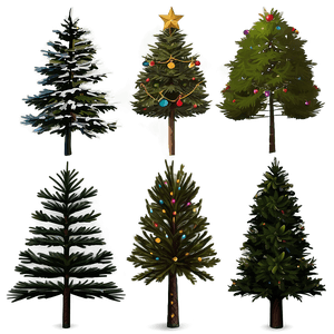 Christmas Pine Trees PNG fta46 PNG
