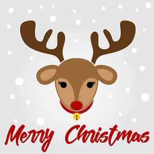 Christmas Reindeer Greeting Card PNG with transparent background