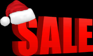 Christmas Sale Santa Hat PNG with transparent background