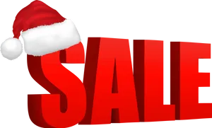 Christmas Sale Santa Hat PNG Image