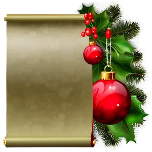 Christmas Scroll Banner Message Png Bmw3 PNG Image