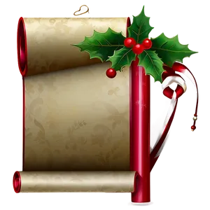 Christmas Scroll Banner Message Png Urw39 PNG Image