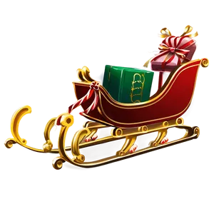 Christmas Sleigh D PNG Image