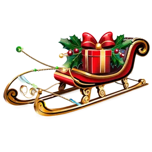 Christmas Sleigh With Gifts Png Ihr PNG Image