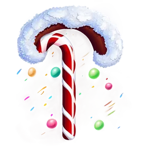 Christmas Snow Candy Cane Png Hlq PNG Image