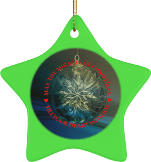 Ceramic Tree Ornaments Christmas Miracle Crafted Red - Christmas Ornament, HD Png Download PNG image with transparent background