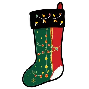 Christmas Stocking D PNG Image