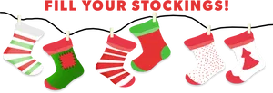 Christmas Stockings Festive Decoration PNG Image