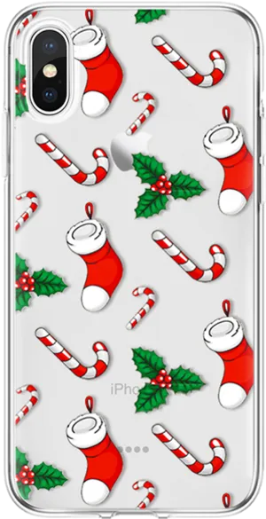 Christmas Themei Phone X Case PNG Image