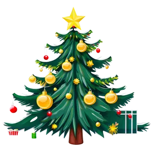 Christmas Tree Contour Png 89 PNG Image