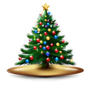 Christmas Tree Outline A PNG Image