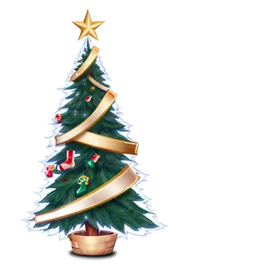 Christmas Tree Outline Png Eyi25 PNG Image