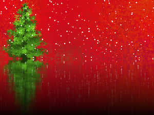 Christmas_ Tree_ Snowfall_ Red_ Background.jpg PNG with transparent background