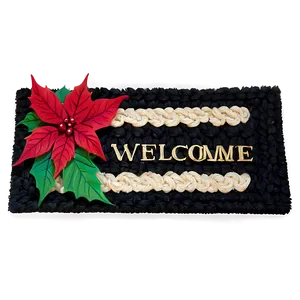 Christmas Welcome Door Mat Png Euc PNG Image