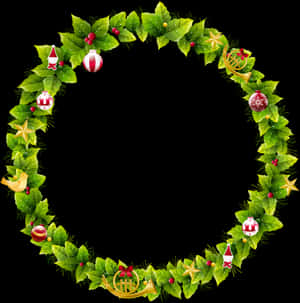 Christmas Wreath Frame Clipart, HD Png Download PNG image with transparent background