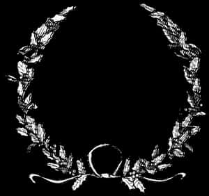 Christmas Wreath Silhouette Outline PNG
