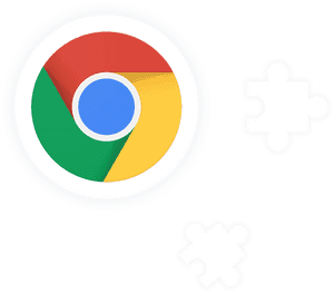 Chrome Logowith Puzzle Pieces PNG image with transparent background