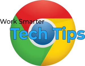 Chrome Tech Tips Graphic PNG Image