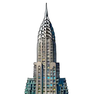 Chrysler Building Artistic Impression Png Vow52 PNG Image