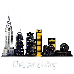 Chrysler Building Gold Leaf Accent Png Esa13 PNG Image