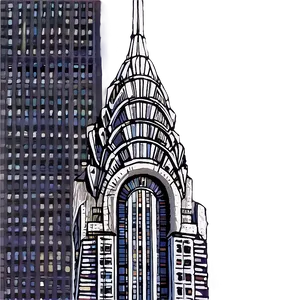 Chrysler Building In Rain Png 14 PNG Image