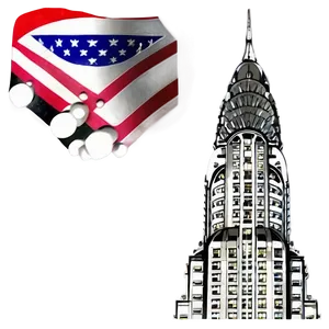 Chrysler Building Lit Up Png Gxo PNG Image