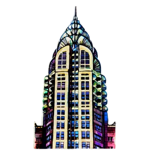 Chrysler Building Lit Up Png Poj PNG Image